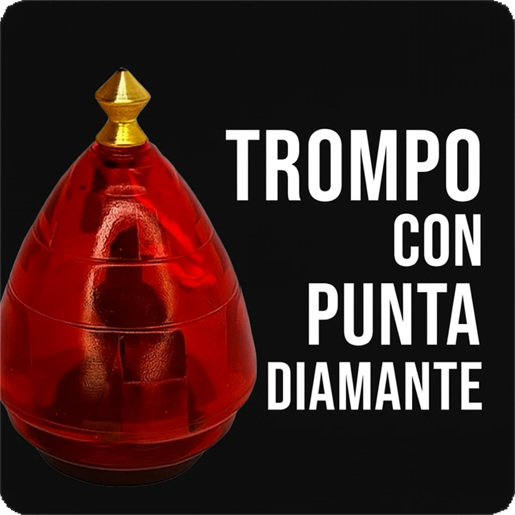 Trompo Acrobático Punta Diamante tipo cometa turbo diamante
